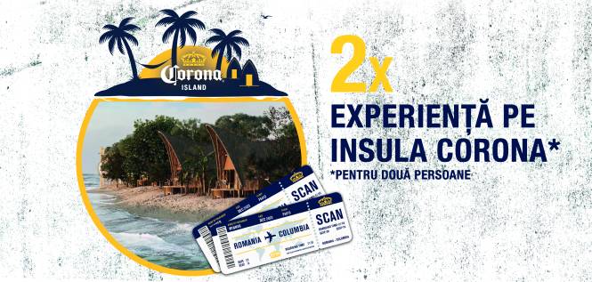 Concurs: Castiga doua vacante memorabile pe insula Corona, Columbia si 100 coolere Corona impreuna cu 12 sticle bere Corona!