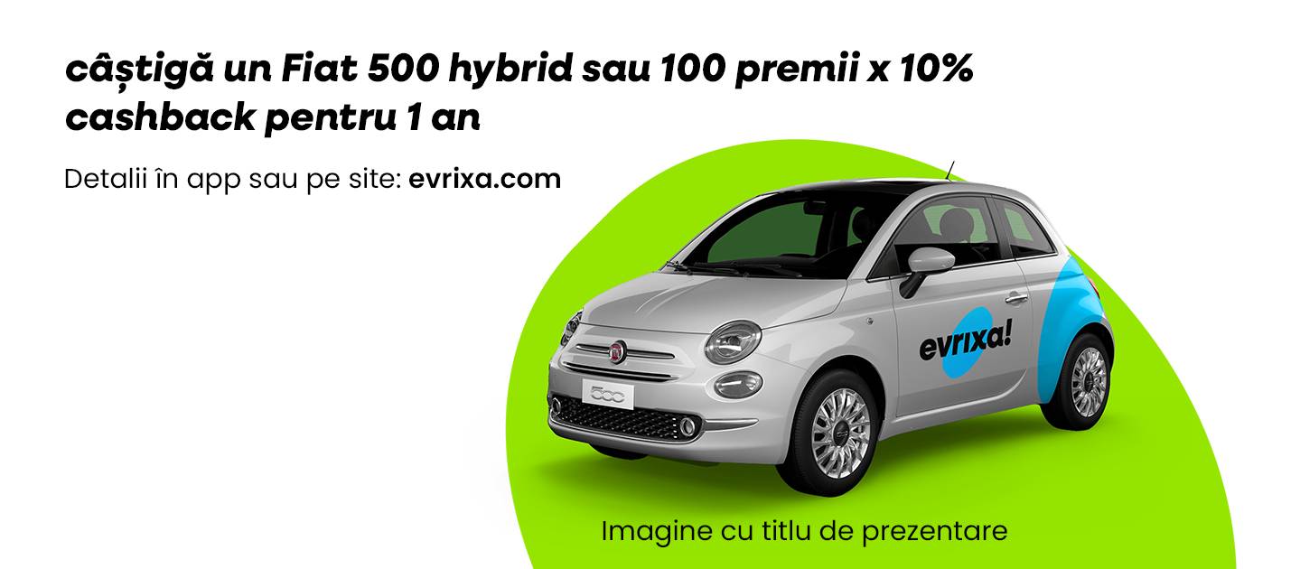 Concurs: Castiga o masina Fiat 500 Hybrid si alte premii!