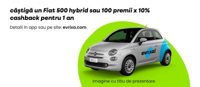 Concurs: Castiga o masina Fiat 500 Hybrid si alte premii!