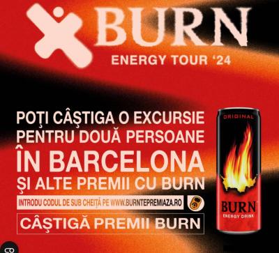 Concurs: Castiga o vacanta pentru 2 persoane la Barcelona la Burn Energy Tour 2024