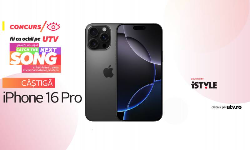 Concurs: Castiga un telefon mobil Apple iPhone 16 Pro 128GB 5G!